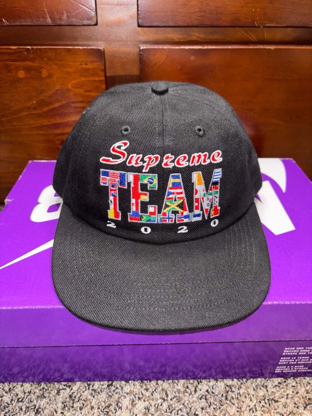 Supreme Team 2020 6-Panel Snapback Cap Black